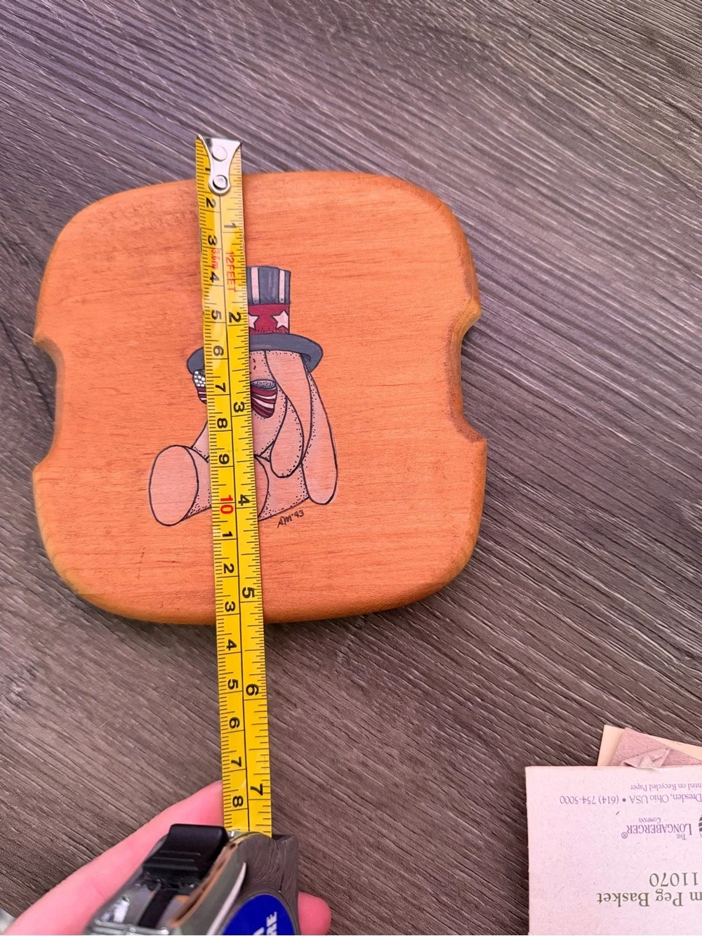 Longaberger medium peg basket lid